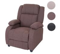Mendler Fauteuil TV relax tissu - Marron