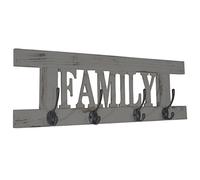 Mendler Garde-robe murale Family, planche vestiaire, style shabby, vintage, 60x20cm - gris