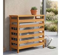 Mendler Habillage pour climatiseur/échangeur Thermique HWC-Q15, Cache en Bois certifié MVG 78 x 84 x 32 cm - Couleur Naturelle