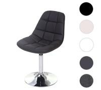 Chaise de salle à manger HWC-A60, chaise pivotante, design rétro similicuir marron, pied chromé