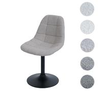 Chaise de salle à manger HWC-A60, chaise de cuisine chaise pivotante, acier MVG tissu/textile bouclé (450g/m²) taupe