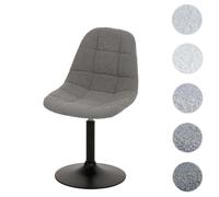 Chaise de salle à manger HWC-A60, chaise de cuisine chaise pivotante, acier MVG tissu/textile bouclé (450g/m²) gris