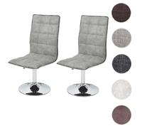 Mendler HWC-C41 Chaises de Salle à Manger - Lot de 2 - Gris