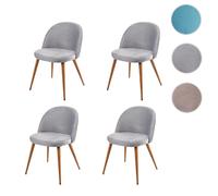 Lot de 4 chaise mendler H. 77 cm non pliable interieur en bois gris Gris G