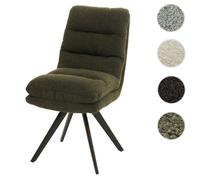 Mendler Chaise de Salle à Manger HWC-G66 Bouclé MVG Vert