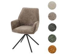 Mendler HWC-G67 - Chaise avec Accoudoirs Marron