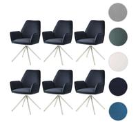 Mendler HWC-G67 - Lot de 6 Chaises pivotantes anthracite