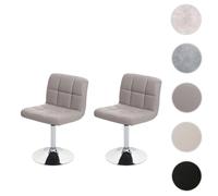 Mendler Kavala - Lot de 2 chaises pivotantes - Taupe-gris