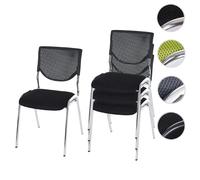 Mendler Lot 4 Chaises conférence T401 - Noir