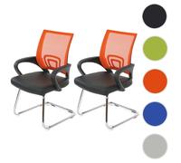 Mendler Lot de 2 chaises - Ancona - Orange