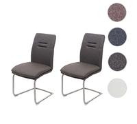 Mendler Lot de 2 Chaises de Salle à Manger - Gris-Brun