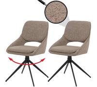 Mendler Lot de 2 chaises de Salle à Manger HWC-N73 Beige