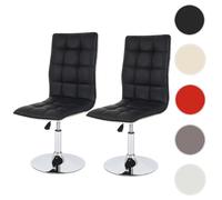 Mendler Lot de 2 Chaises HWC-C41 - Noir