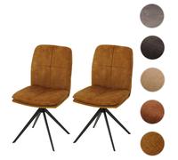 MENDLER Lot de 2 Chaises HWC-M68 - Jaune