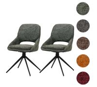 MENDLER Lot de 2 chaises HWC-N73 - Vert