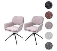 MENDLER Lot de 2 chaises HWC-N74 - Beige