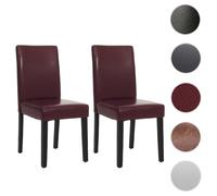 Mendler Lot de 2 chaises Littau - Rouge