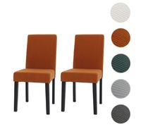 Mendler Lot de 2 Chaises Littau - Velours Terracotta