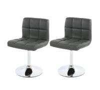 Mendler Lot de 2 Chaises Pivotantes Kavala Gris
