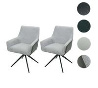 Mendler Lot de 2 Chaises S. Manger - Gris Clair