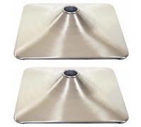 Mendler Lot de 2 plateaux de sol pour tabouret de bar - Chromé