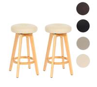 Mendler lot de 2 tabourets de bar - Crème