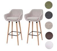 Mendler lot de 2 tabourets de bar - Gris