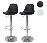 Mendler Lot de 2 tabourets de bar - Noir