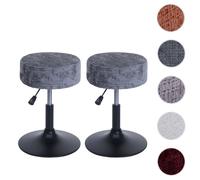 Mendler lot de 2 tabourets pivotants - Gris