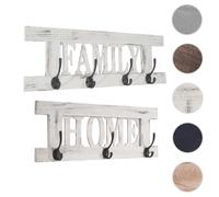 Mendler Lot de 2 vestiaires porte-manteaux - Blanc