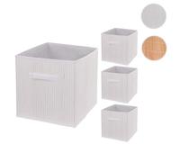 Mendler Lot de 4 boîtes de rangement - Blanc