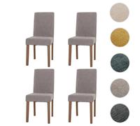 Mendler Lot de 4 Chaises Littau - Gris Clair