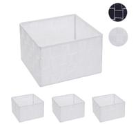 Mendler Lot de 4 paniers de rangement - Blanc
