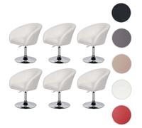 Lot De 6 Chaises De Salle À Manger Hwc-F19, Chaise De Cuisine Pivotante Loungesessel, Pivotante Réglable En Hauteur Similicuir Multicolore