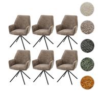 Mendler Lot de 6 Chaises HWC-G67 - Marron