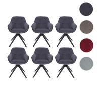 Mendler Lot de 6 chaises HWC-K28 - Gris