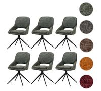MENDLER Lot de 6 Chaises HWC-N73 Vert
