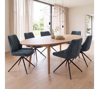 Mendler Lot de 6 chaises HWC-O48, pivotantes avec Retour Automatique Chenille - Vert foncé