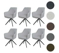 MENDLER Lot de 6 Chaises Salle à Manger Crème
