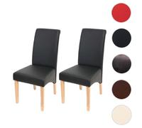 Mendler M37 - Lot de 2 chaises - Similicuir noir