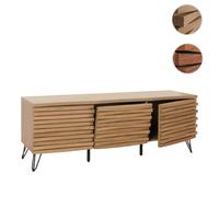 Meuble TV HWC-M49 Bois Massif Mangue métal 52x142x44cm Naturel