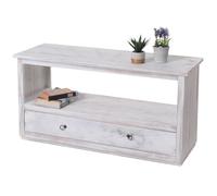 Mendler Meuble TV shabby chic - Blanc