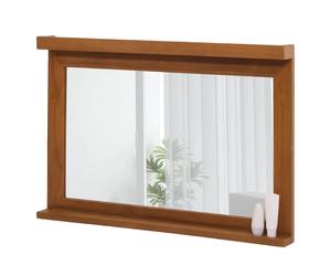 Mendler Miroir mural en teck - Marron