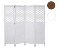 Paravent HWC-A84 Ornaments 170 x 161 cm Blanc