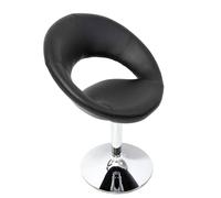Chaise de séjour Palerme, salle à manger, simili-cuir noir