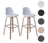 Mendler Palmdale - Tabouret de comptoir blanc