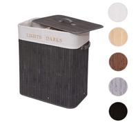 Mendler Panier à linge bambou - Gris