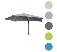 Paravent Casoria, Parapluie balcon Parasol, 3m inclinable, polyester alu/acier 9kg ~ gris