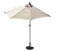 Mendler Parasol déporté demi-lune - Crème