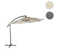 Deluxe Ampelschirm HWC-D14, Sonnenschirm, rund Ø 3m Polyester Alu/Stahl 14kg ~ crème-blanc sans support